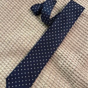 Countess Mara Classic Navy Polka Dot Tie